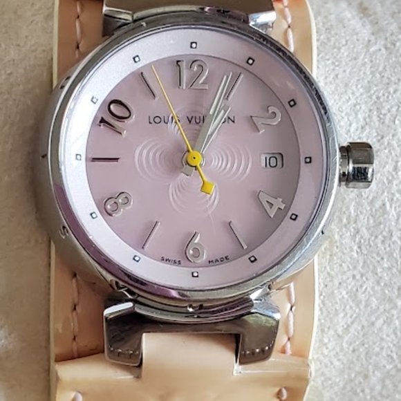 W/BOX LOUIS VUITTON Tambour Date Q1216 Ladies Watch - Picture 2 of 11
